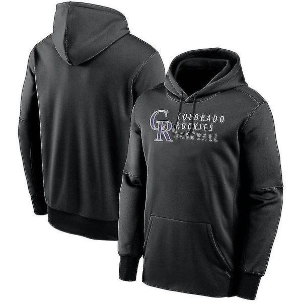 Herr Colorado Rockies Ny kollektion Stack Performance Pullover Hoodie Black XXL