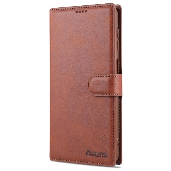 AZNS Case för Samsung Galaxy A12 Plånbok Mobiltelefon Cover Brown