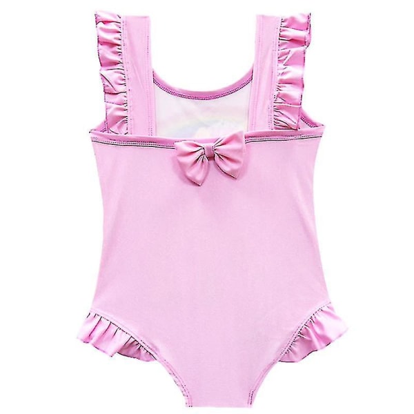 Barn Flickor Baddräkt Baddräkt Bikini Beachwear Pink 3-4 Years