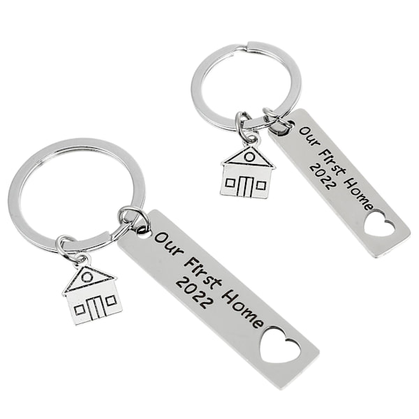 1 Set Nyckelring Handväska Charm Väska Charms Nyckelring Presenter till nya husägare Silver 6.5x2.5cm