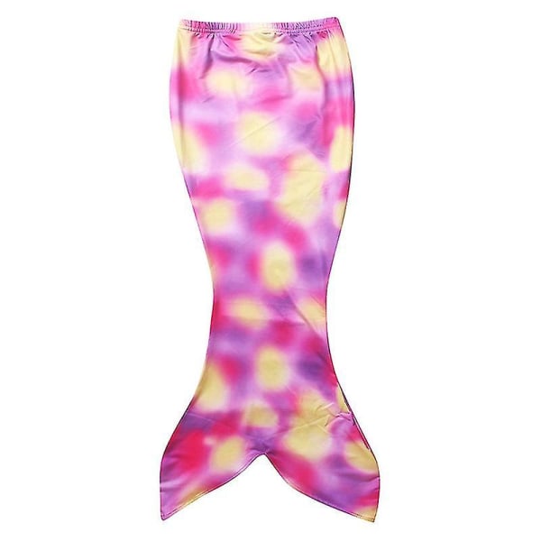 Barn Flickor Mermaid Tail Bikini Set Beach Badkläder Baddräkt 3st/ set Purple Yellow 5-6 Years