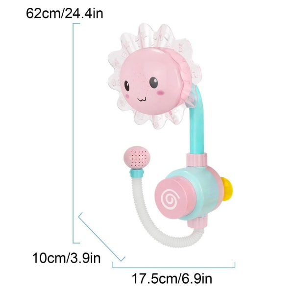 Baby Vattenspel Solblomskran elektrisk dusch (rosa) null none