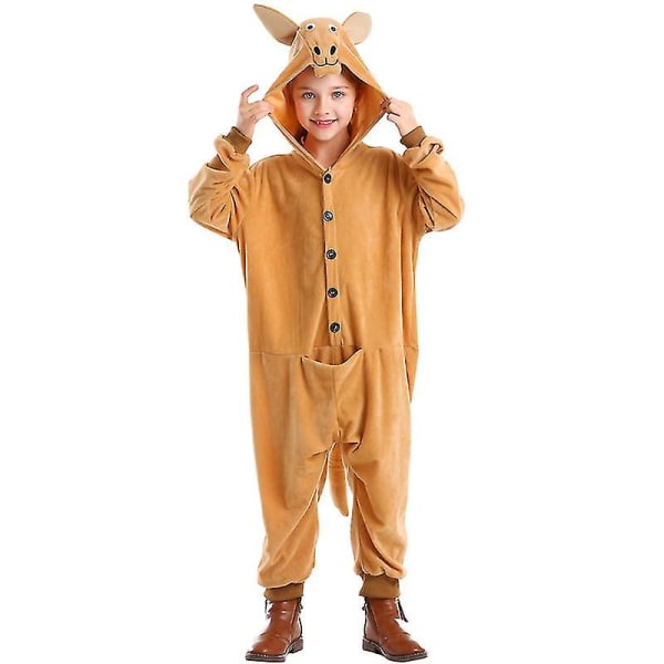 Barn Barn Djur Känguru Jumpsuit Pyjamas Kostym Pojke Flickor Jul Hem Wear Outfit S 110-120 CM