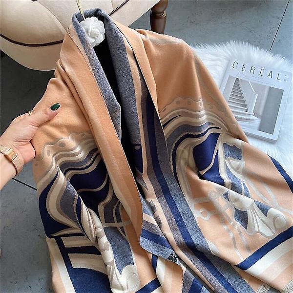Varm vinter Cashmere Scarfs Dam 2022 Ny Tjock Häst Sjalar Wraps Dam Design Varumärke Pashmina Filt Foulard Bufanda Scarves WYT31 7