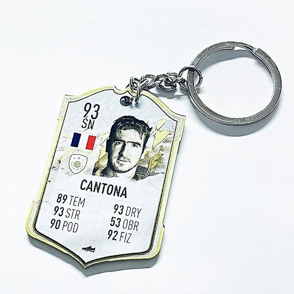 Football Club Keychain World Cup Akrylhänge Nyckelring Cantona 93