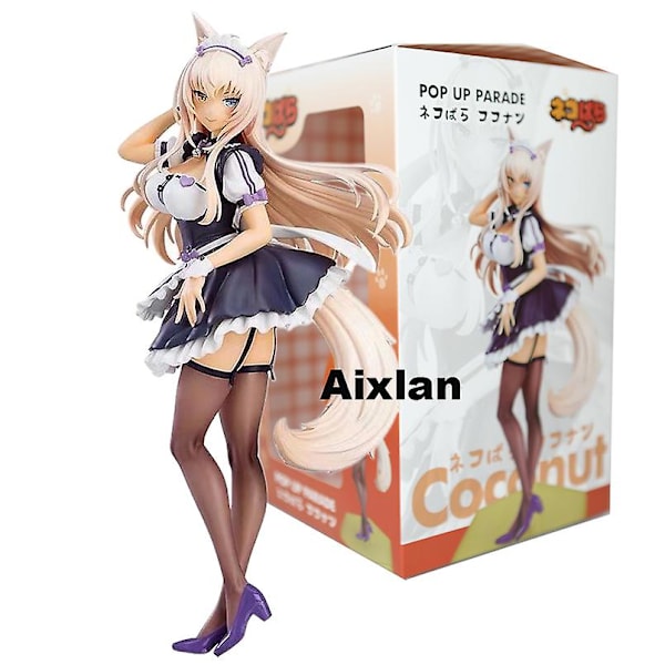 20 cm Nekopara Anime Figur Choklad Vanilj Azuki Kokos Lönn Kanel Pop Up Parade Pvc Action Figur Sexig tjej Figurine Leksaker C 21cm in box