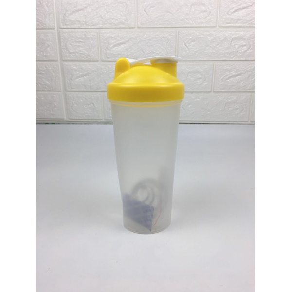 600ml proteinpulver kopp shaker cup sport fitness cup yellow