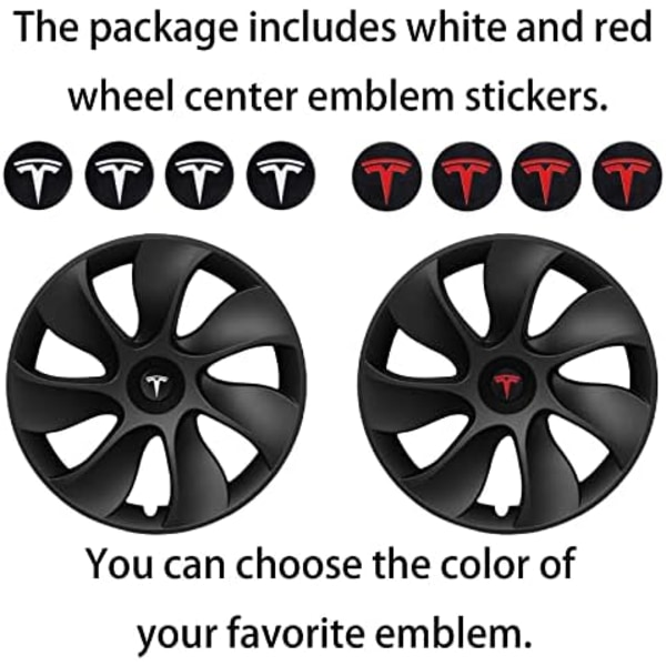 Tesla Model 3 YSX Center Cap Hjul Cap Kit Lugg Mutter Cover Silver Matt (4 Nav Center Cap + 20 Lug Mutter Cover) Tesla Tillbehör matte black