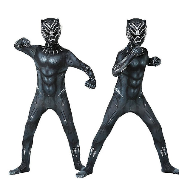 Barn pojke Black Panther kostym