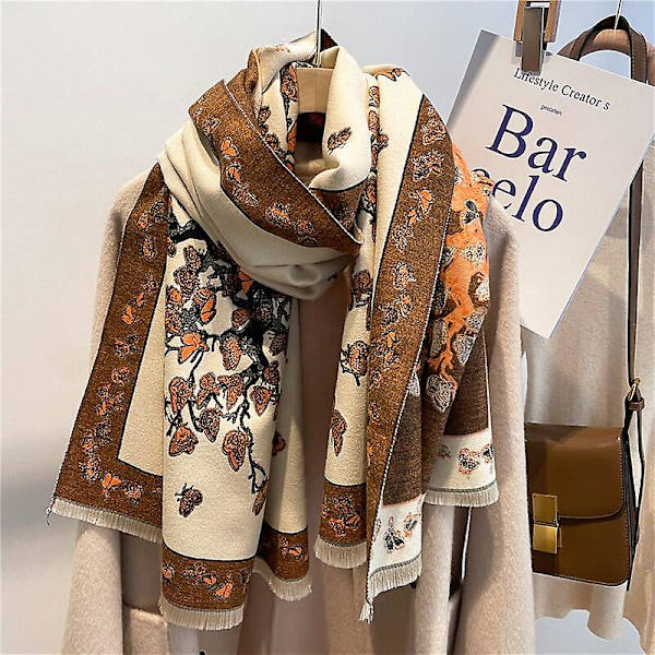 Tjock Vinter Varm Pashmina Sjal Scarf För Dam Lyx Elegant Cashmere Filt Wraps Kvinnlig Poncho Märke Echarpe 2022 WYT284 4