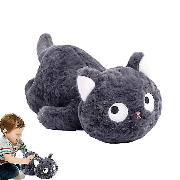 Kattstoppade djurleksakskudde Black Big Eye Söt Tvättbar mjuk plysch plysch för barn