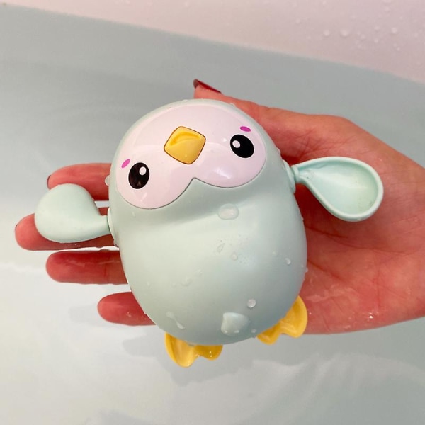 Baby Bada Söt Simning Sköldpadda Val Pool Strand Klassisk kedja Urverk Vattenleksak för barn Vattenleksaker C Green penguin