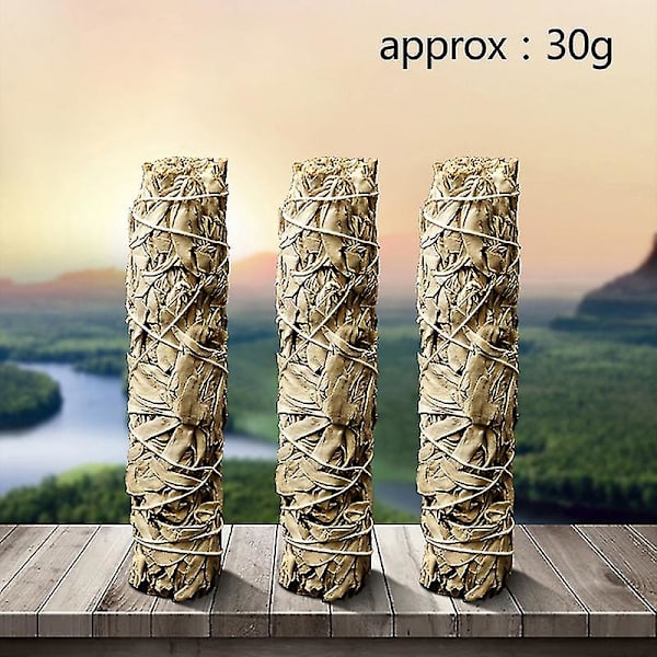Vita salviabuntar Smudge Sticks Inomhusrening Rökning för hemrengöring null none