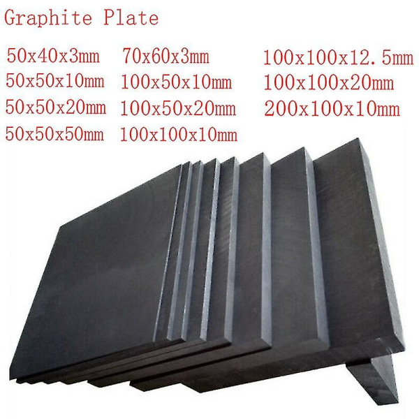 Multi Sizes High Purity Graphite Plate High Temperature Elektrod Plate Graphite Plate Edm Carbon Graphite Plate 200x100x10mm none
