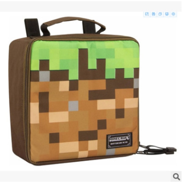 Minecraft isolerad väska lunch box förvaringsväska Lawn Meal Bag 22 * 22