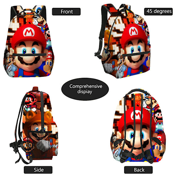 Mario Student älskvärd ryggsäck F1
