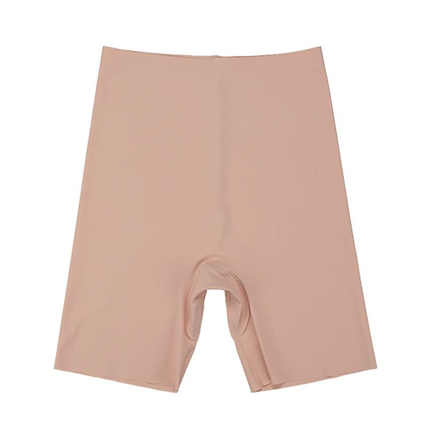 Flarixa Seamless Sports Shorts Dam Trosor Hög midja Mage Höfter Säkerhetsbyxor Slim Shaping Underkläder Ice Silk Boxer Z XL Coffee
