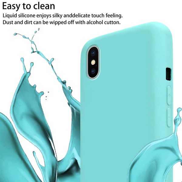 Mobiltelefonkedja för Apple iPhone X/XS Case med längdjusterbart sladdband Nackbandsband LIQUID TURQUOISE iPhone X / XS