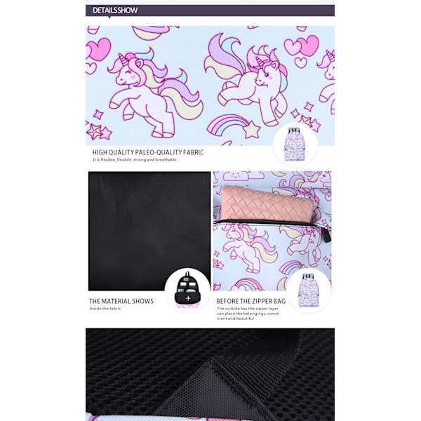 Unicorn Ryggsäck Student Ryggsäck F3