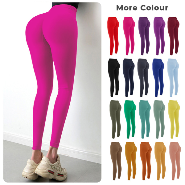 Yoga Tights Hip Lift Hög midja Yoga F15 Grape violet L