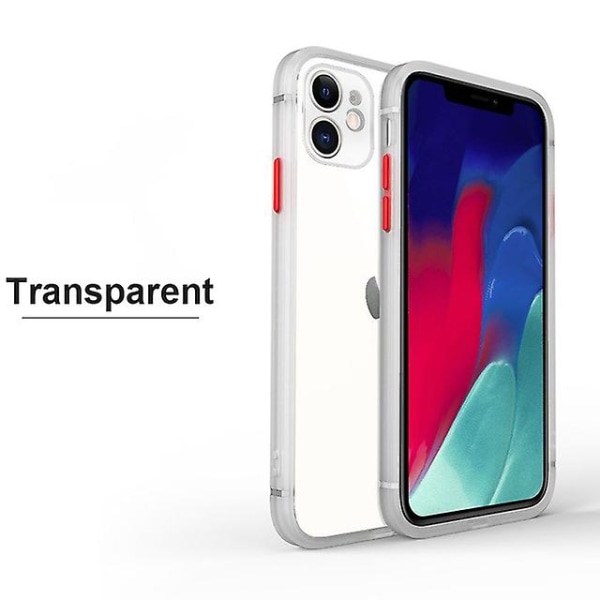 Matt Transparent Stötsäkert Iphone Case Med Silikon Bumper - Xs Max, Xr, Se & More Transparent for iphone xs max