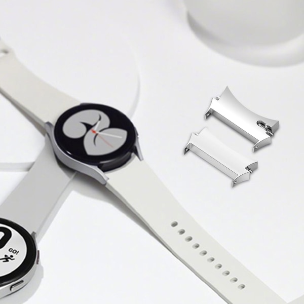 Hopeup 1 par watch Robust rostfritt stål Smartwatch-remadapter Spännebyte för Samsung Galaxy Watch 4/ watch 4 Cla Black