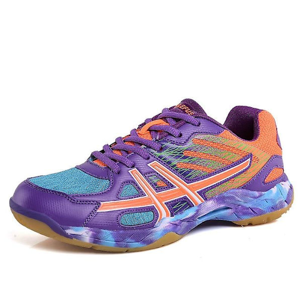 Dam/män Halkfri sport Mjuk lätt badminton, volleyboll, tennisskor Purple 38