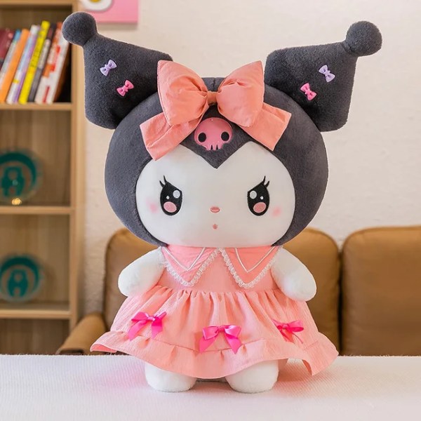 Stor Storlek Plysch Kuromi Melodi Kanel Leksaker Kudde Anime Fyllda Dockor Anime Soffa Kudde Flickans Rumsdekoration Julklapp dark melodi 30cm