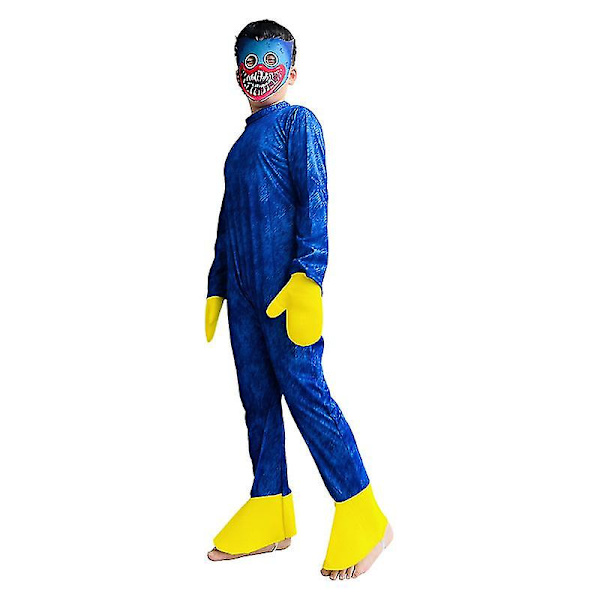 Kids Poppy Playtime Cosplay Kläder Halloween Kostym Outfit Set M Blue