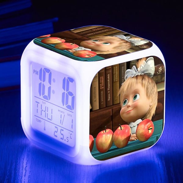 Masha And The Bear Alarm Clock Led Night Light Style Q