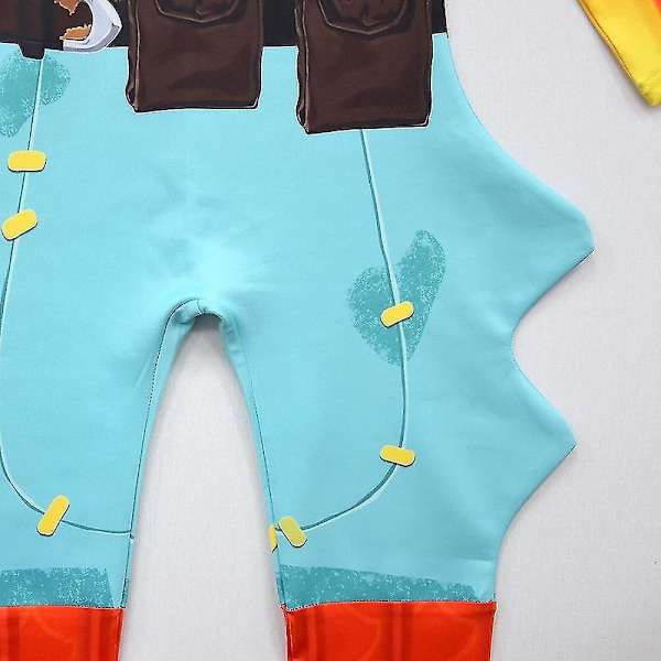 Halloween Barnkostym Tecknad Boss Jumpsuit Pojke Jul Födelsedagsfest Fancy Carnival Kostymer Identitet Cosplay Fish Girl Set 267 Mask 110
