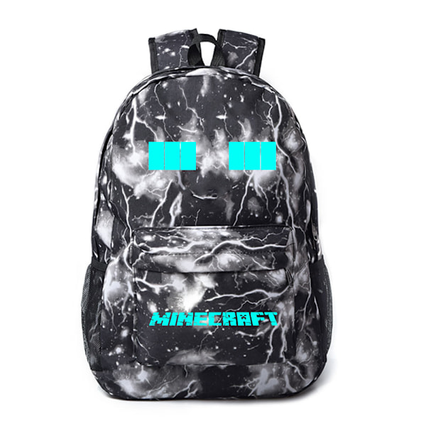 Minecraft ryggsäck studentryggsäck Lightning svart ~ 4 nattljus