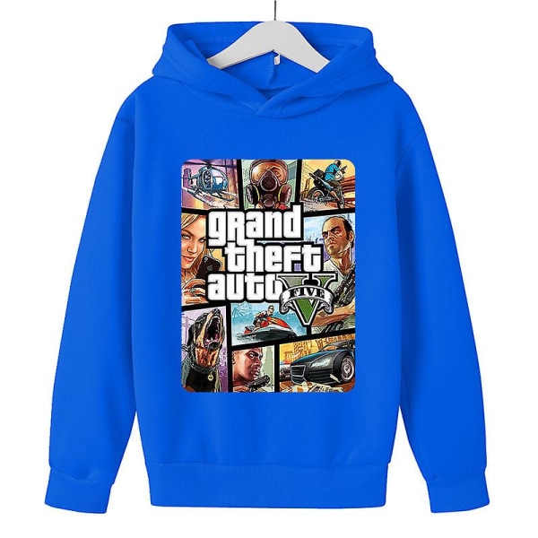 Grand Theft Auto V Cartoon Print Barn Hoodie Barntröja 130cm