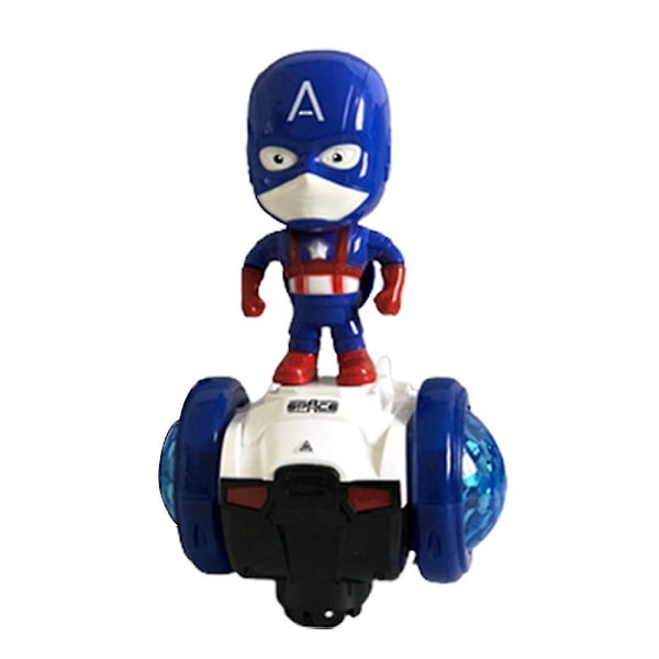Robotleksak Spiderman Figures Elbil, 360-snurr interaktiva leksaker med ljus och ljud Leksakspresent för barn Pojkar Flickor C