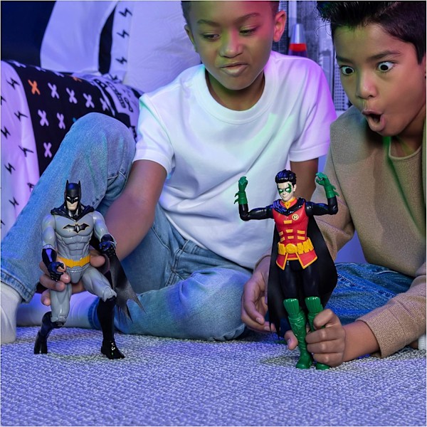 DC Comics Batman 12-tums Nightwing Actionfigur, Leksaker för pojkar från 3 år Robin