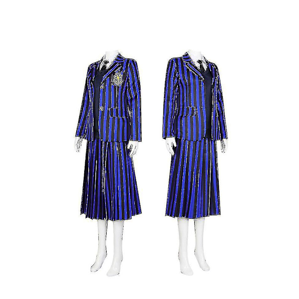 Onsdag Cosplay kostym Enid Sinclair klä upp för vuxna Barn Nevermore Academy School Uniform Halloween Carnival kostym Vest not included 130