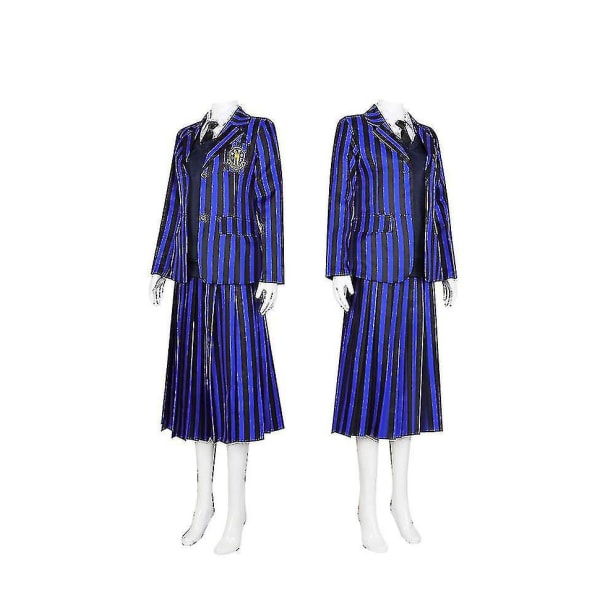 Onsdag Cosplay kostym Enid Sinclair klä upp för vuxna Barn Nevermore Academy School Uniform Halloween Carnival kostym Vest not included 150