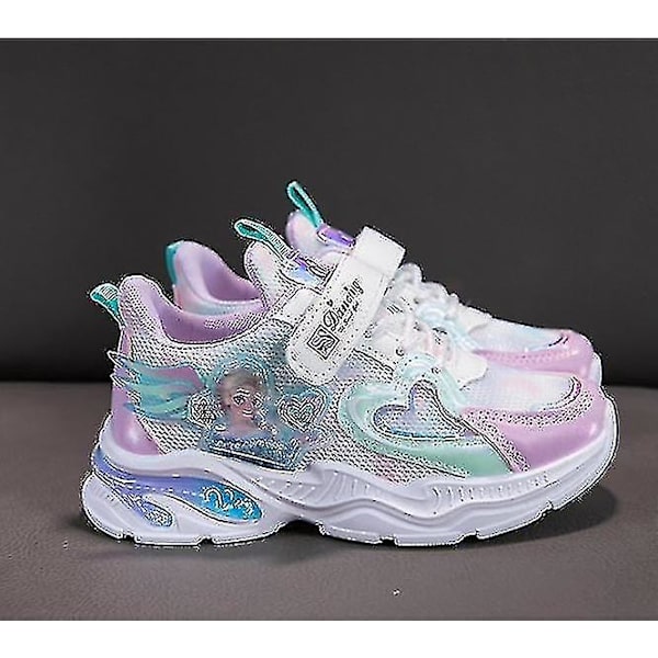 Barn Sneakerskor Barn Flickor Prinsessa Elsa Casual Skor Junmai Purple 26