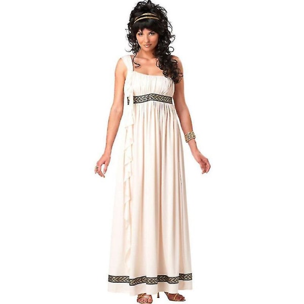 Klassisk Toga- set för män Deluxe inklusive tunika, bälte, romerska gudens sommarfestklänning Deluxe klassisk Toga-kostym för kvinnor women L