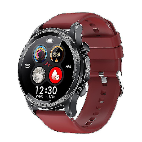 2023 Blodsocker Smart Watch Ecg+ppg Monitoring Blodtryck Kroppstemperatur Smartwatch Herr Ip68 Vattentät Fitness Tracker - Smart Wat Red