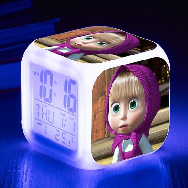 Masha And The Bear Alarm Clock Led Night Light Style K