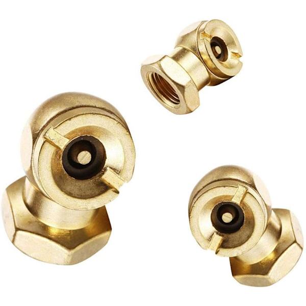 4 st Bärbar set, Aulufft 2-i-1 Heavy Duty 1/4&#39;&#39;FNPT Dual Head däckchuck och 1/4 tums sluten kulluftchuck