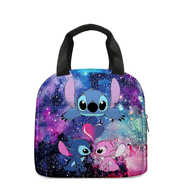 Stitch Printed Lunch Bag Portable Lunch Box För Vuxna Barn Office Picknick Resepresenter B