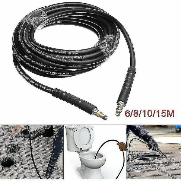 För Karcher K2 K3 K4 K5 K6 K7 (6m) Tryck S Rengöringsslang Rengöringssats 6m/8m/10m/15m() null none