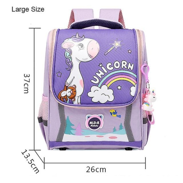 Söt dinosaurie barn grundskoleryggsäck 1 årskurs sac a dos pack pojkar tecknade skolväskor för barn väskor mochila hombre Large dark purple none