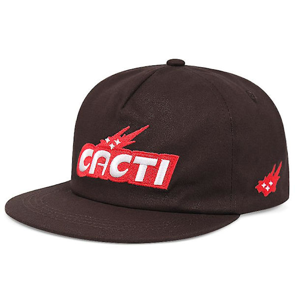 Travis Scott basebollkeps Bomull mjuk topp kaktus broderad hatt brown
