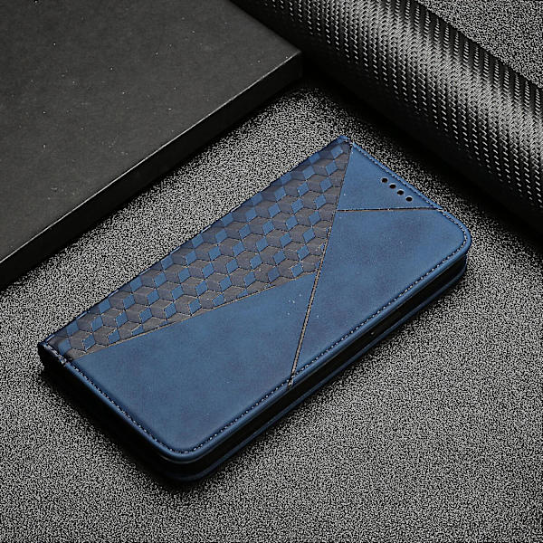 Kompatibel med Iphone 12 Fodral Premium Cover Magnetiskt Läder Folio Etui Coque - Blå null none