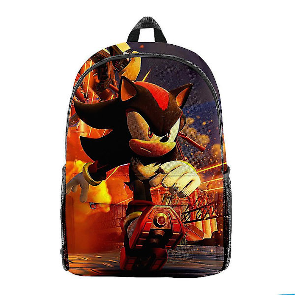 Sonic 3d digital färgutskrift ungdom populär student ryggsäck