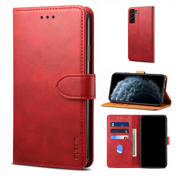 Case för Samsung S21 FE 5G 6,4" 2021 Release, Allytech Korthållare Flip Cover Repfri magnetisk knapp Vikbar bokstil Stativ P red