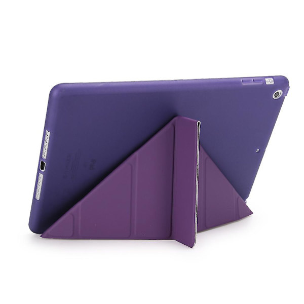 För Ipad 9.7 (2018) / 9.7 (2017) Origami Smart Pu Leather + Tpu Tablet Case Purple